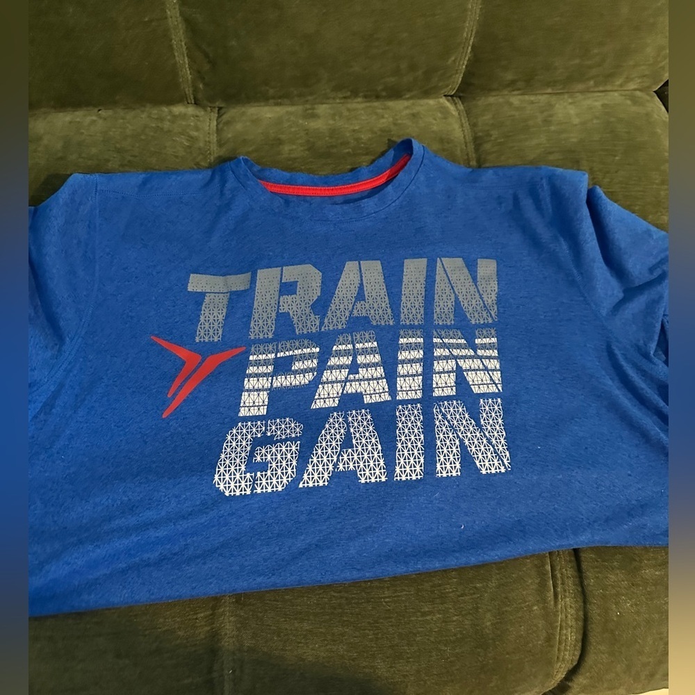 Old Navy Bright Blue Men's Tee - Picture 2 of 2